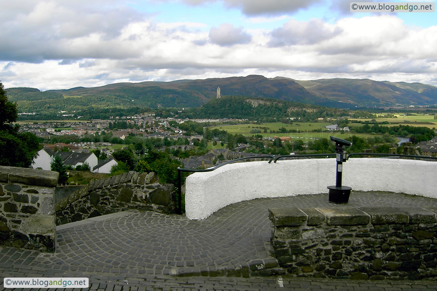 Stirling - View from Stirling castle to the Wallace monument